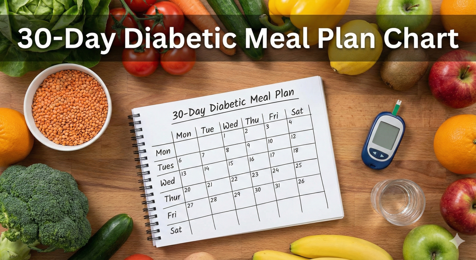 30-day diabetic meal plan chart
