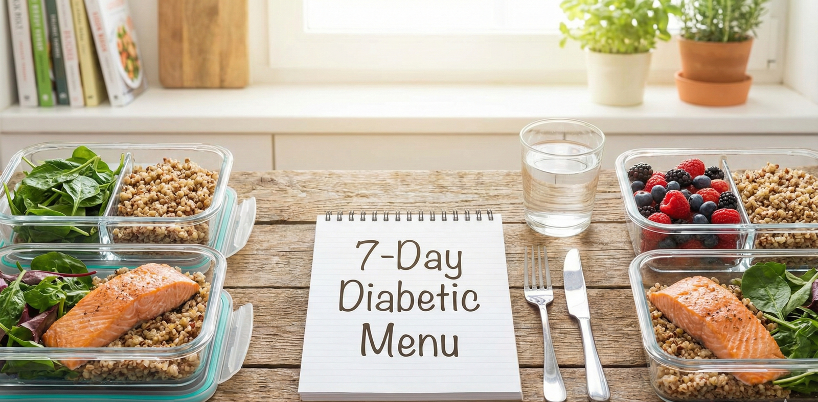 7-Day Diabetic Menu Plan – healthy balanced meals for glucose control