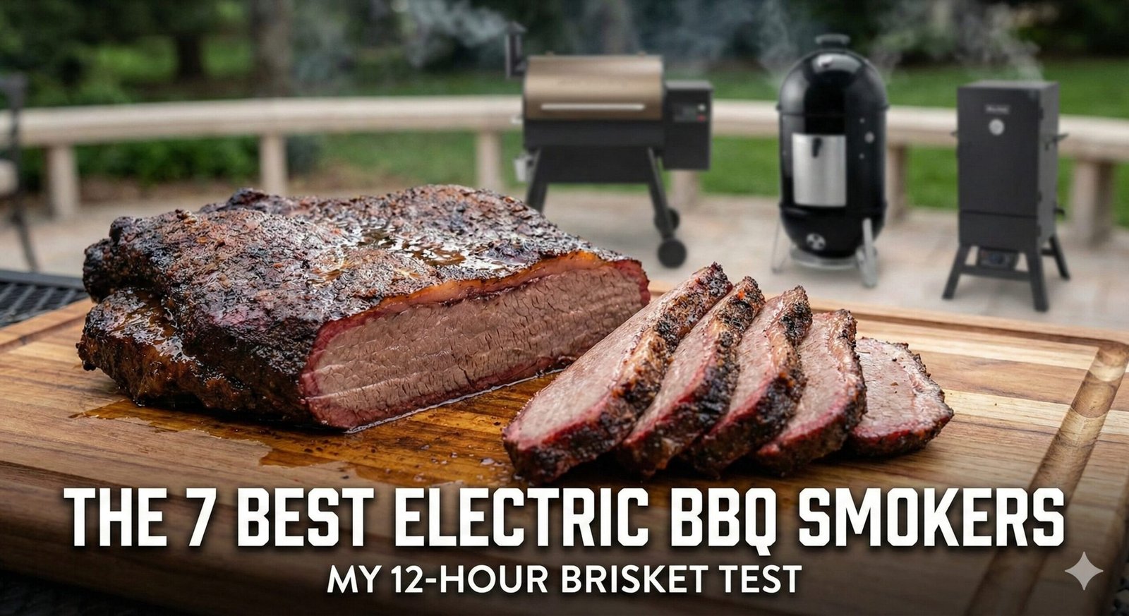 A Masterbuilt electric smoker smoking a brisket with visible smoke