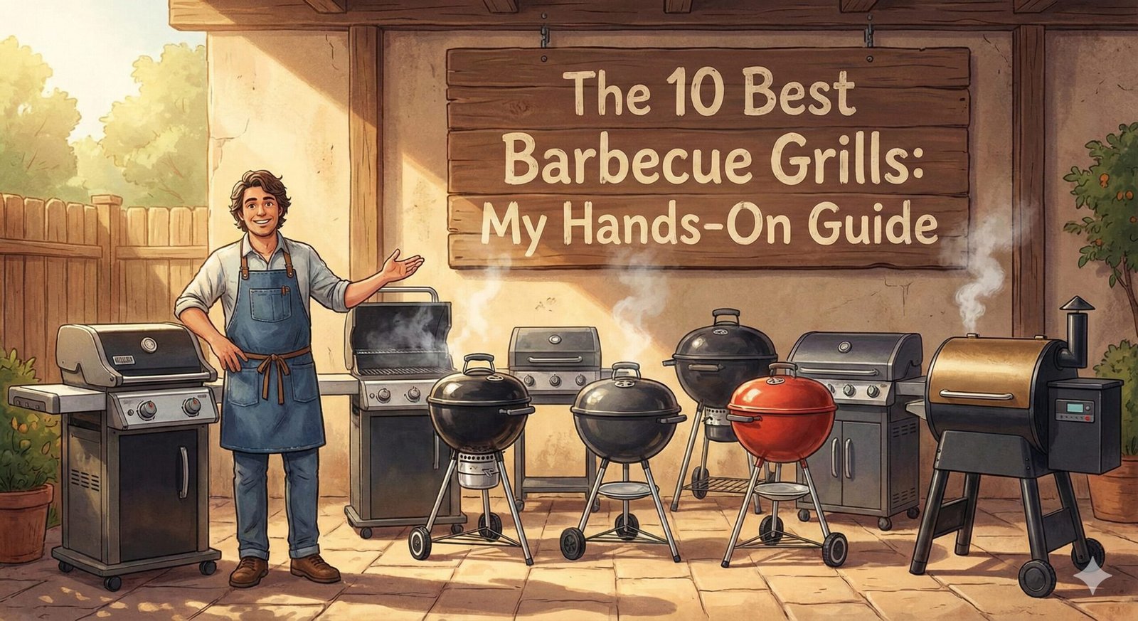 A collection of the best barbecue grills: charcoal, gas, and pellet