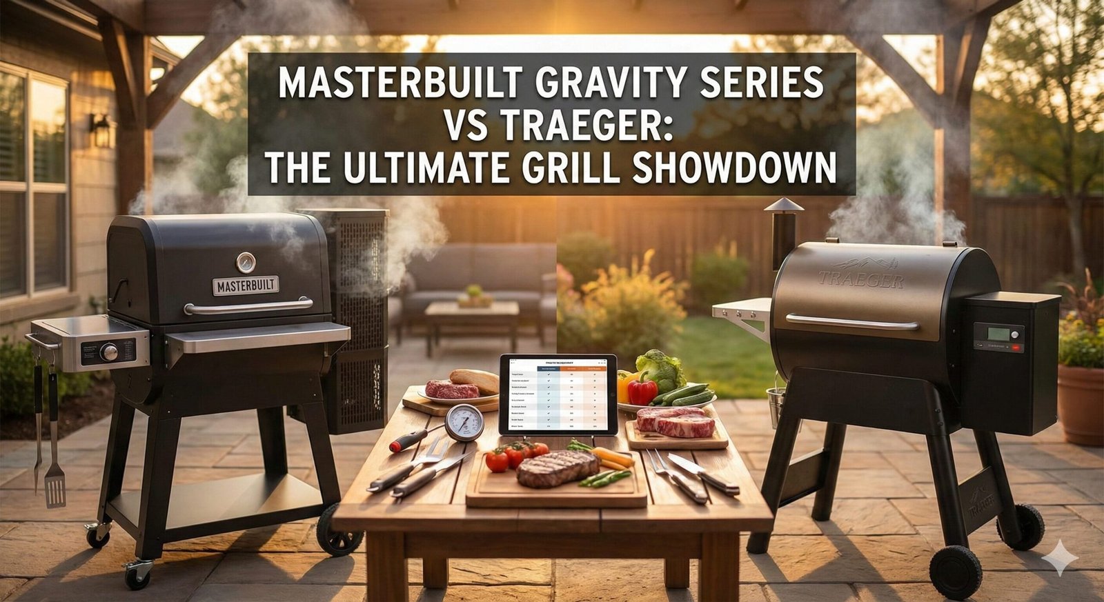 Masterbuilt Gravity Series vs Traeger comparison