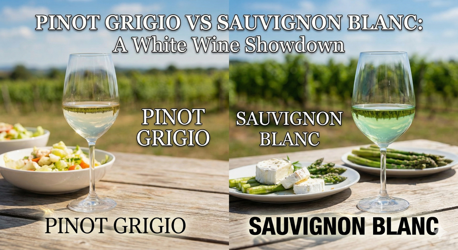 Pinot Grigio vs Sauvignon Blanc comparison