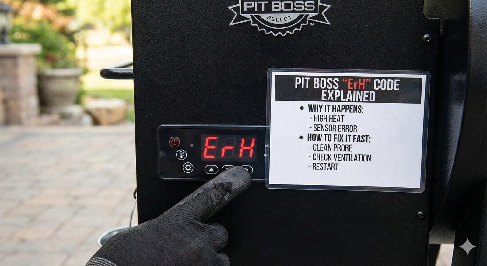 Pit Boss Pellet Grill Displaying Error Code ErH on Control Board