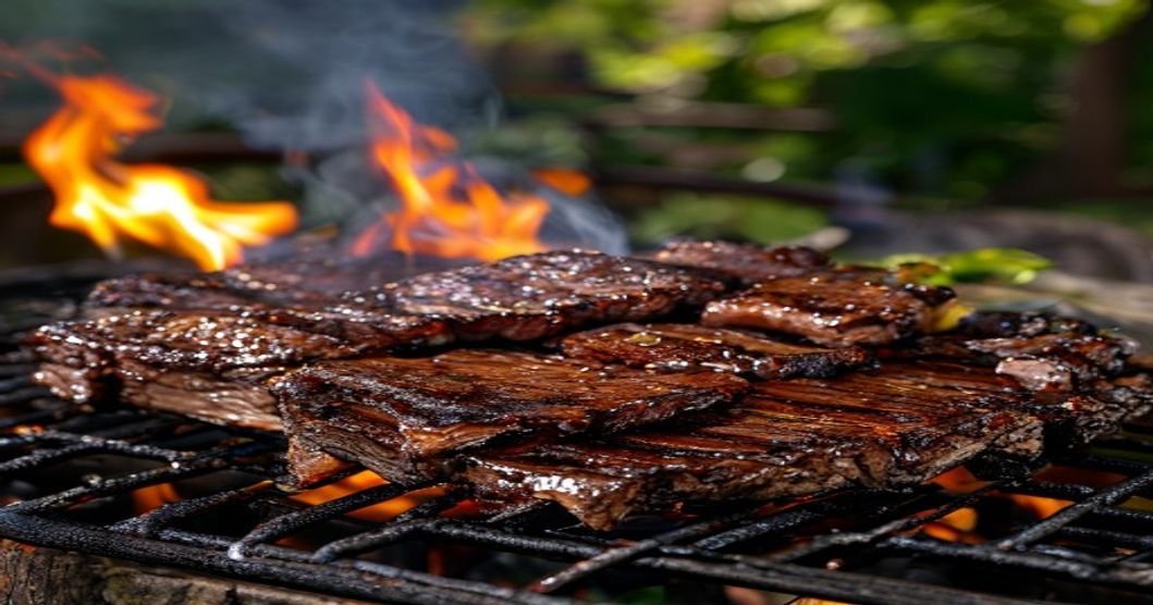 BBQ beef short ribs smoked for 8 hours with deep bark
