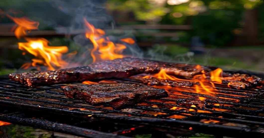 Direct versus indirect grilling setup diagram