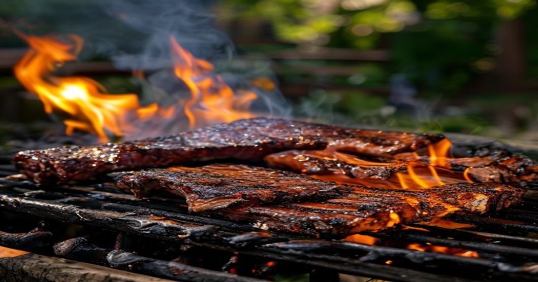 Assortment of wood chips for BBQ smoking