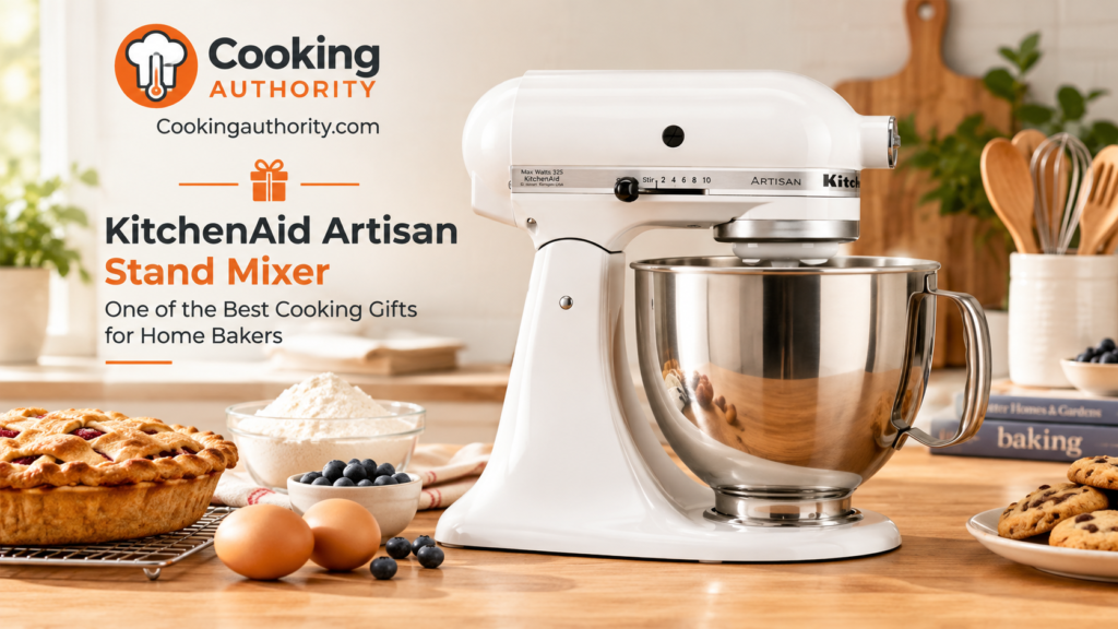 KitchenAid Artisan stand mixer, one of the best cooking gifts for home bakers